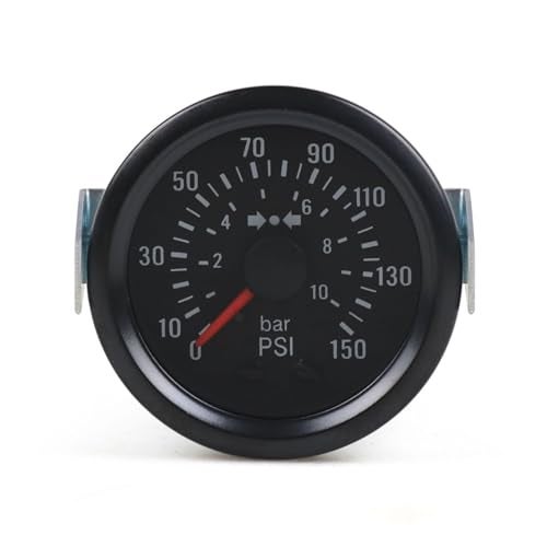 Dyno Racing 2 52mm Mechanical Barometer 010 Bar0150PSI Air Pressure 12V Press Gauge Yellow Light Car Meter NPT18 - Image 1