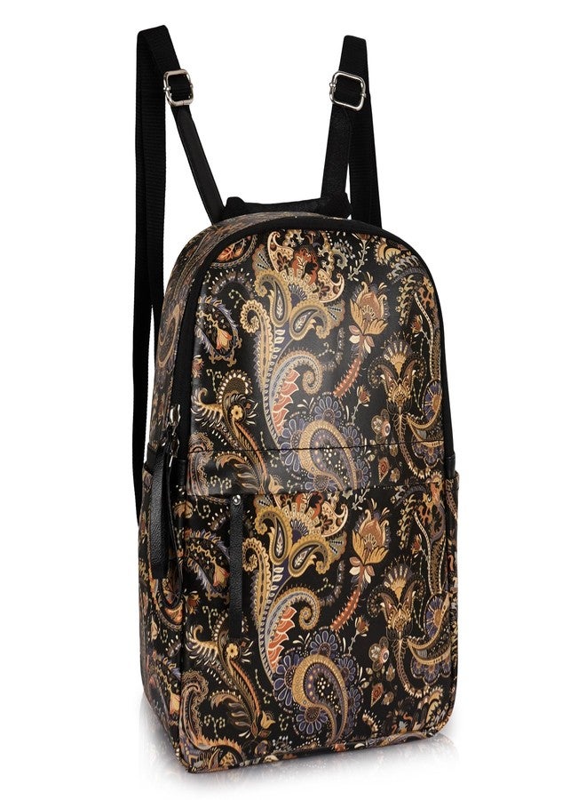 SAULT Vegan Leather Premium Vintage Print Backpack - Stylish Vegan Leather Travel & Everyday Bag for Women - Image 1