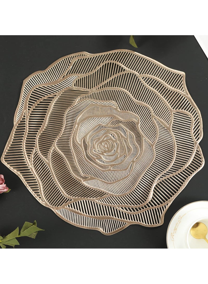 مجموعة مفارش أطباق مكونة من 6 قطع، مفارش أطباق مقاومة للحرارة وقابلة للغسل ومقاومة للزيوت ومضادة للزيت، مفارش طاولة طعام للمطبخ خالية من التجاعيد - Image 4