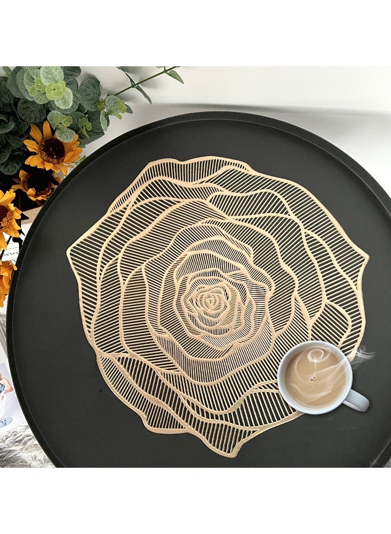 مجموعة مفارش أطباق مكونة من 6 قطع، مفارش أطباق مقاومة للحرارة وقابلة للغسل ومقاومة للزيوت ومضادة للزيت، مفارش طاولة طعام للمطبخ خالية من التجاعيد - Image 3