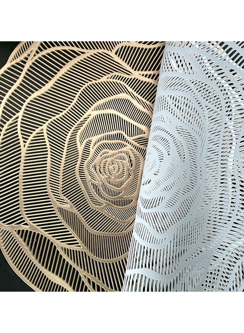 مجموعة مفارش أطباق مكونة من 6 قطع، مفارش أطباق مقاومة للحرارة وقابلة للغسل ومقاومة للزيوت ومضادة للزيت، مفارش طاولة طعام للمطبخ خالية من التجاعيد - Image 5