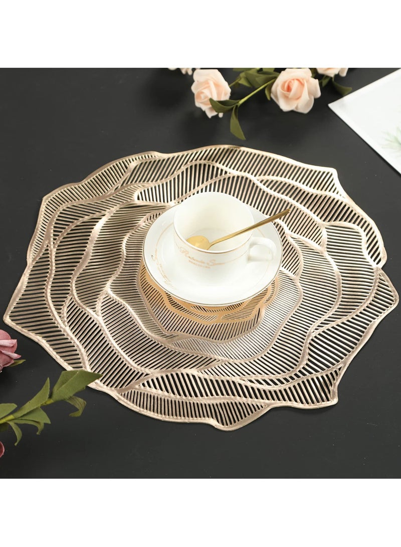 مجموعة مفارش أطباق مكونة من 6 قطع، مفارش أطباق مقاومة للحرارة وقابلة للغسل ومقاومة للزيوت ومضادة للزيت، مفارش طاولة طعام للمطبخ خالية من التجاعيد - Image 1