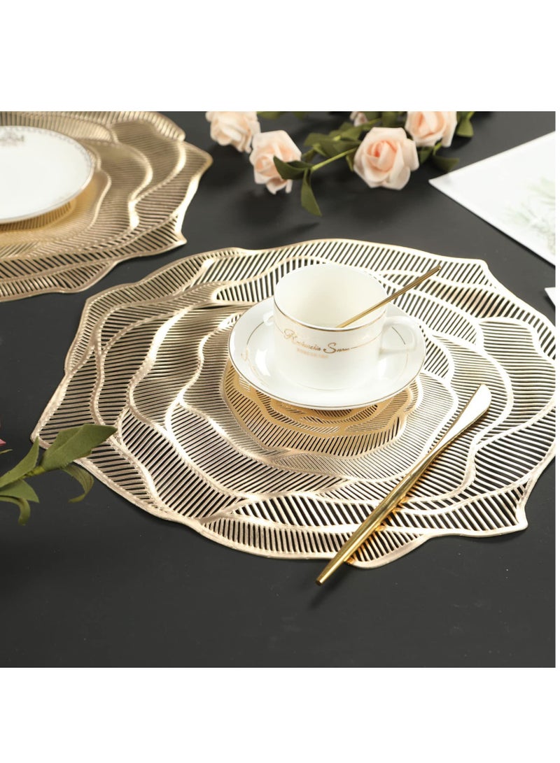 مجموعة مفارش أطباق مكونة من 6 قطع، مفارش أطباق مقاومة للحرارة وقابلة للغسل ومقاومة للزيوت ومضادة للزيت، مفارش طاولة طعام للمطبخ خالية من التجاعيد - Image 2