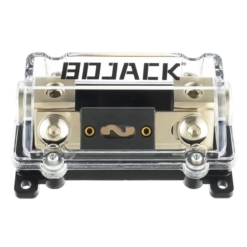 BOJACK 024 Gauge AWG inLine ANL Fuse Holder with 80 Amp Fuse No Wire Terminals Needed Inline Fuse Holder with Insulating Cover Automotive 4 2 0 Gauge Fuse Block