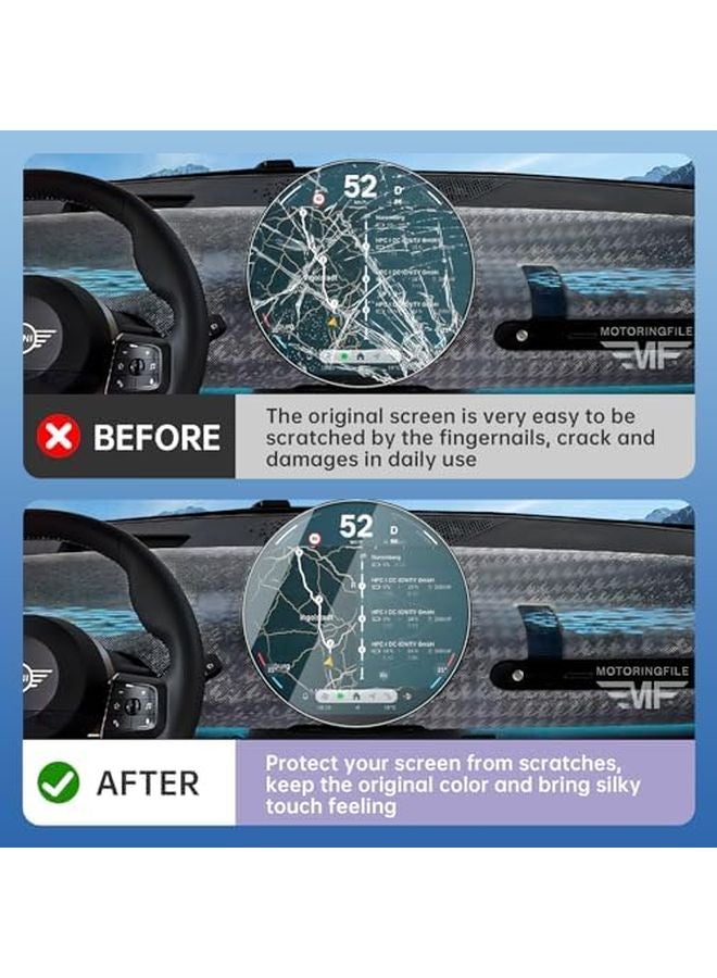 2024 2025 Mini Cooper 9 4 Inch Touchscreen Protector 2PCS PET Plastic Film - Image 3