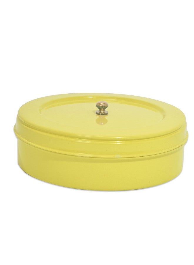 Elan صندوق روتي من الفولاذ المقاوم للصدأ إيلان 1500 مل تصميم أصفر مع غطاء، مثالي لتقديم وتخزين الروتي، الباباد، الطعام الجاف، والحلويات | صديق للبيئة، خفيف الوزن، متين وسهل الحمل - Image 3