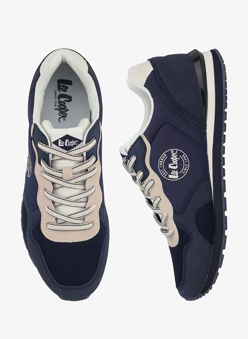 Lee Cooper Men Logo Print Lace-Up Sneakers