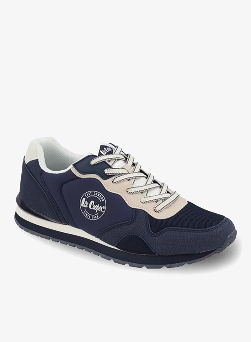 Lee Cooper Men Logo Print Lace-Up Sneakers