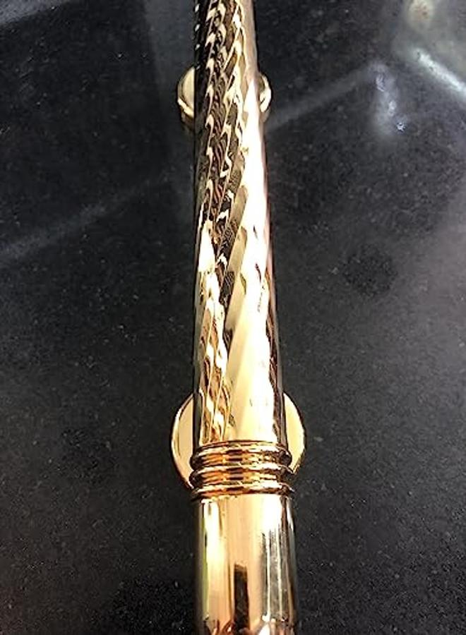 مقبض باب مصنوع من النحاس الذهبي، مقاس 12 بوصة، صناعة إسبانية - Image 4