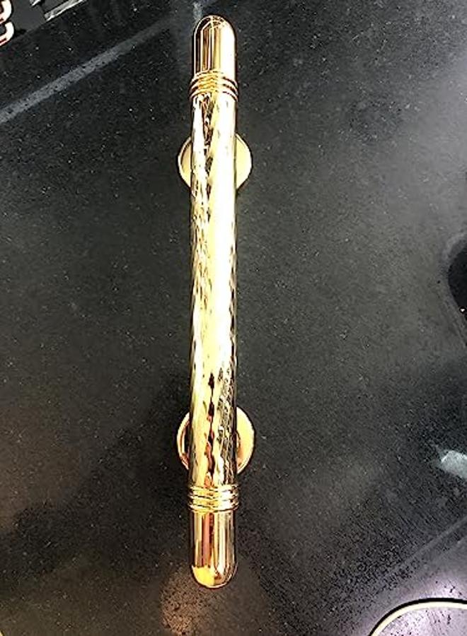 مقبض باب مصنوع من النحاس الذهبي، مقاس 12 بوصة، صناعة إسبانية - Image 2