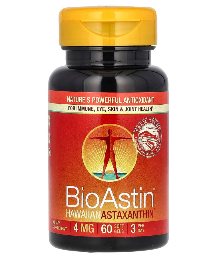 Nutrex Hawaii BioAstin Hawaiian Astaxanthin 4 mg 60 Soft Gels