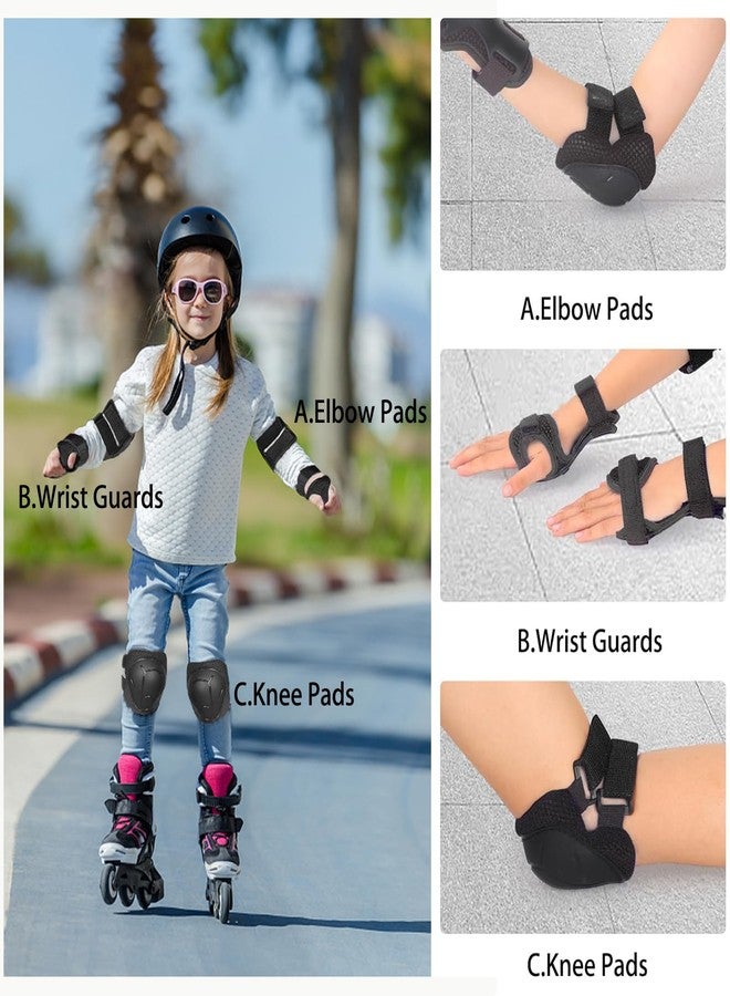 Banzk Kids/Youth Knee Pad Elbow Pads Guards Protective Gear Set for Children 3-14 Years Skateboard Roller Skating Skiing Rollerblading Cycling BMX Biking Running Scooter - Image 4