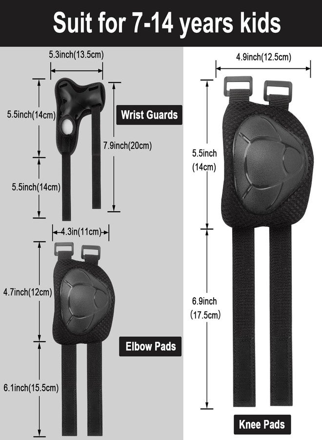 Banzk Kids/Youth Knee Pad Elbow Pads Guards Protective Gear Set for Children 3-14 Years Skateboard Roller Skating Skiing Rollerblading Cycling BMX Biking Running Scooter - Image 5
