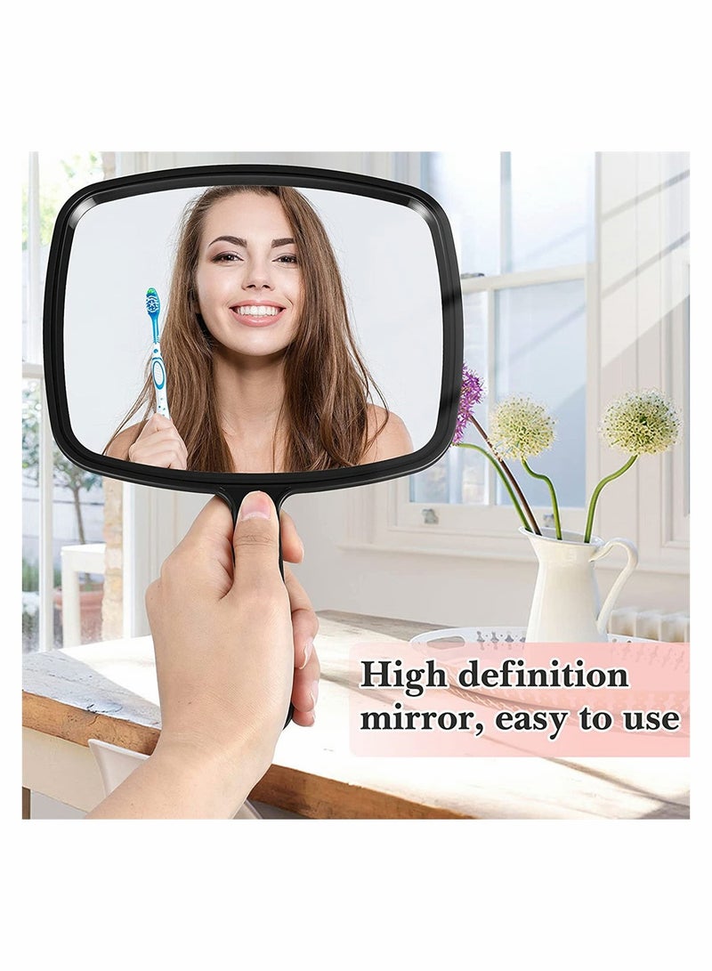 Excefore 3 Pieces Hand Mirror Handheld Cosmetic Mirror With Handle, Makeup Hand Mirror Hairdressers Paddle Mirror Portable Vanity Mirror For Travel, Home And Salon Use (Random Color) - Image 5