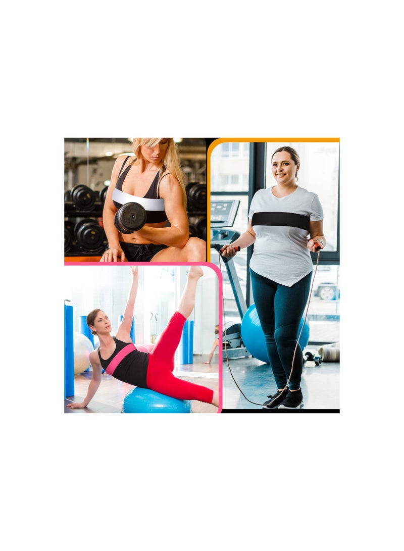 SOLARAE High Impact Adjustable Sports Bra Support Band for Women, No Bounce Stabilizer, Soft & Breathable Fabric, 3 Pack (Black, White, Pink) - Size L - Image 2