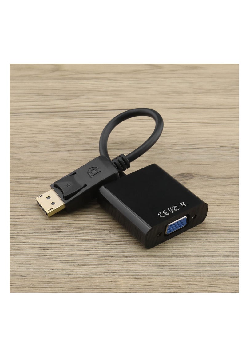 Generic - DisplayPort to VGA Adapter, Gold-Plated DP DisplayPort Male to VGA Female Display, Plug and Play, Small and Light, Monitor Converter Cable Adapter for Computer PC Desktop Laptop Projector - Image 1