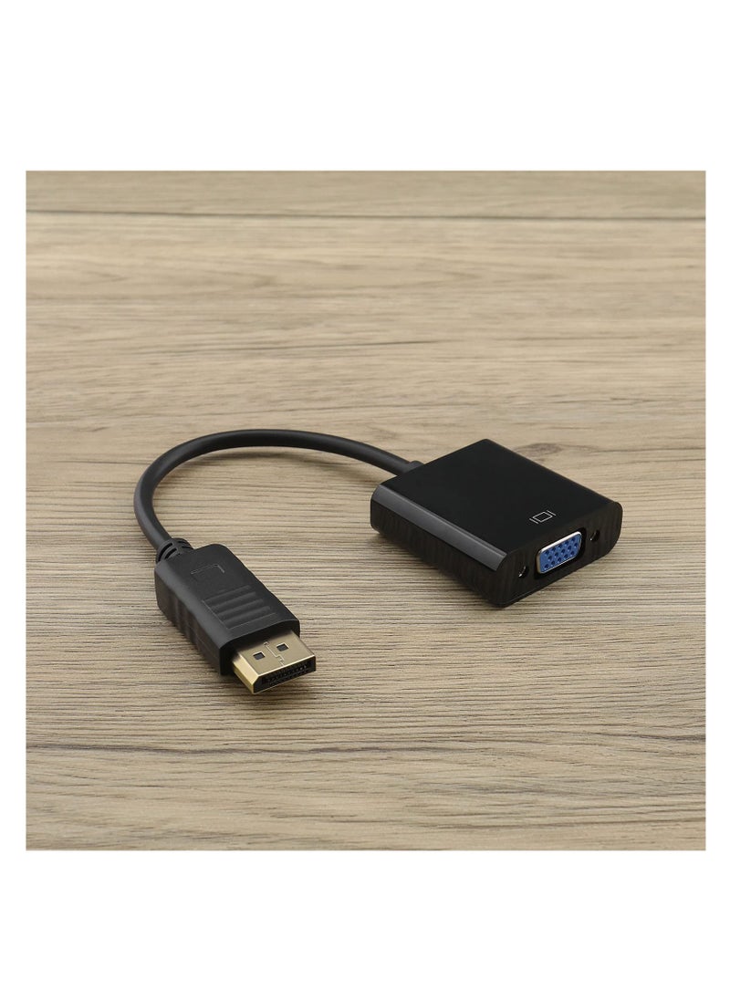 Generic - DisplayPort to VGA Adapter, Gold-Plated DP DisplayPort Male to VGA Female Display, Plug and Play, Small and Light, Monitor Converter Cable Adapter for Computer PC Desktop Laptop Projector - Image 1