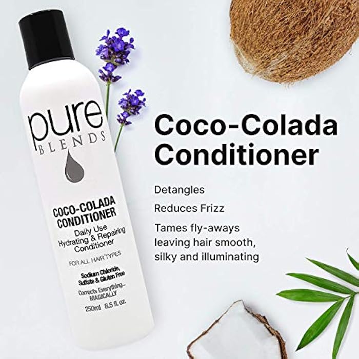Pure Blends Coco-Colada Conditioner Daily Use Moisturizing Conditioner Neutral-No Color Conditioner For In Between Color Depositing Washes Balances Color & Repairs Dry, Damaged Hair 8.5 Oz. - Image 3