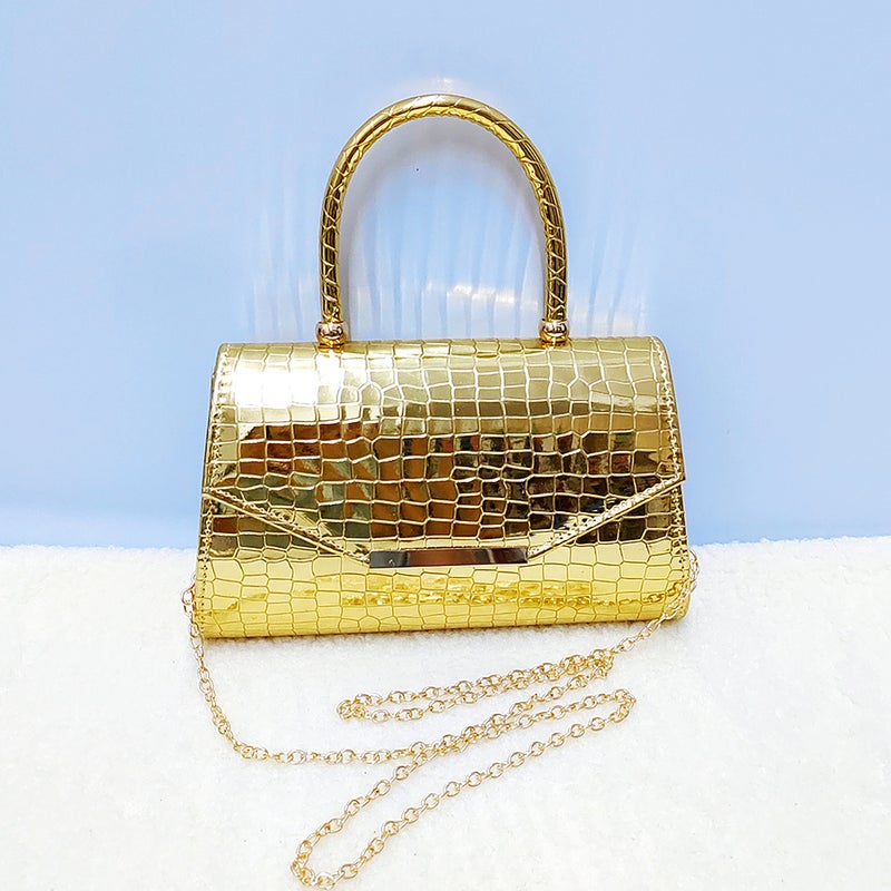 New Style Simple Fashion Crocodile Pattern Leather Handbag Casual High Shoulder Evening Bag Crossbody Bag - Image 1