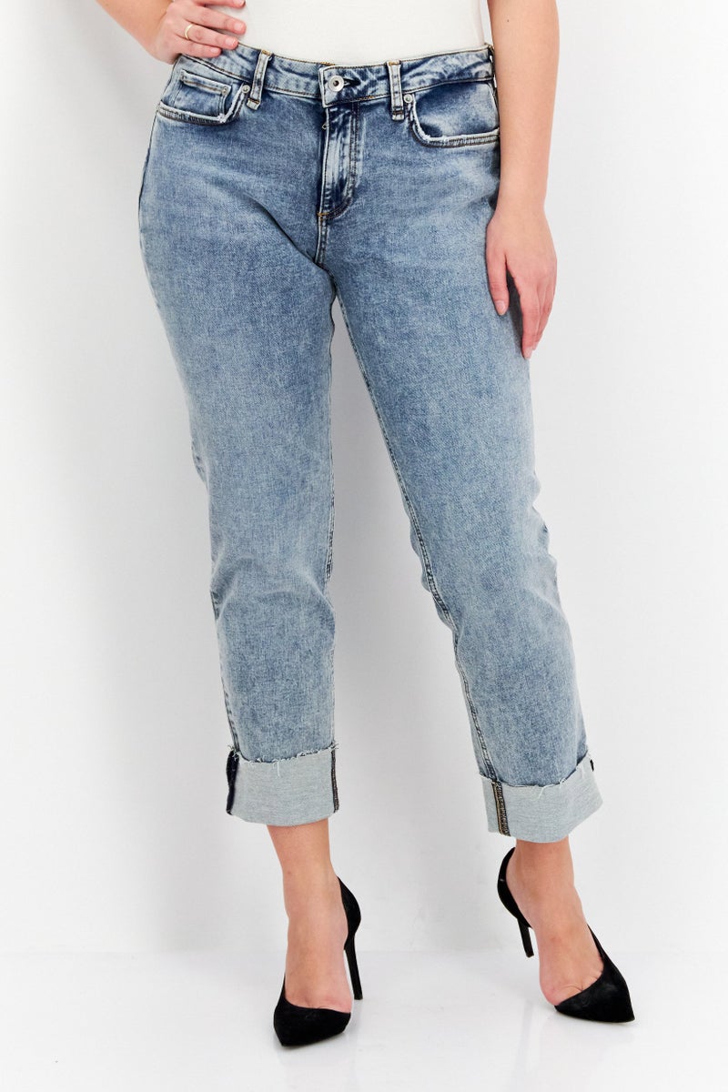 Rag & bone Women Regular Fit Wash Stretchable Denim, Blue - Image 1