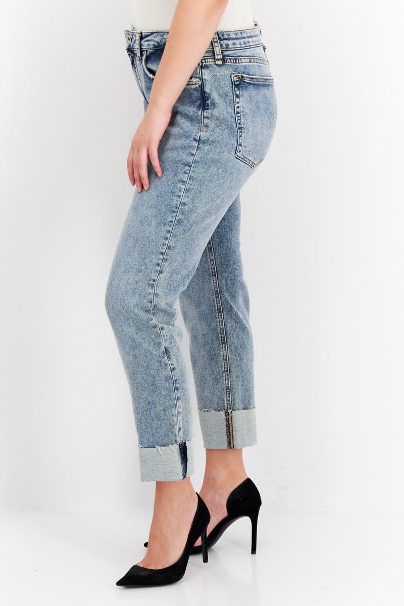 Rag & bone Women Regular Fit Wash Stretchable Denim, Blue - Image 2