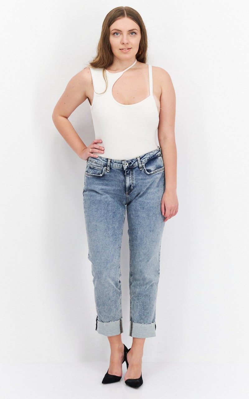 Rag & bone Women Regular Fit Wash Stretchable Denim, Blue - Image 4