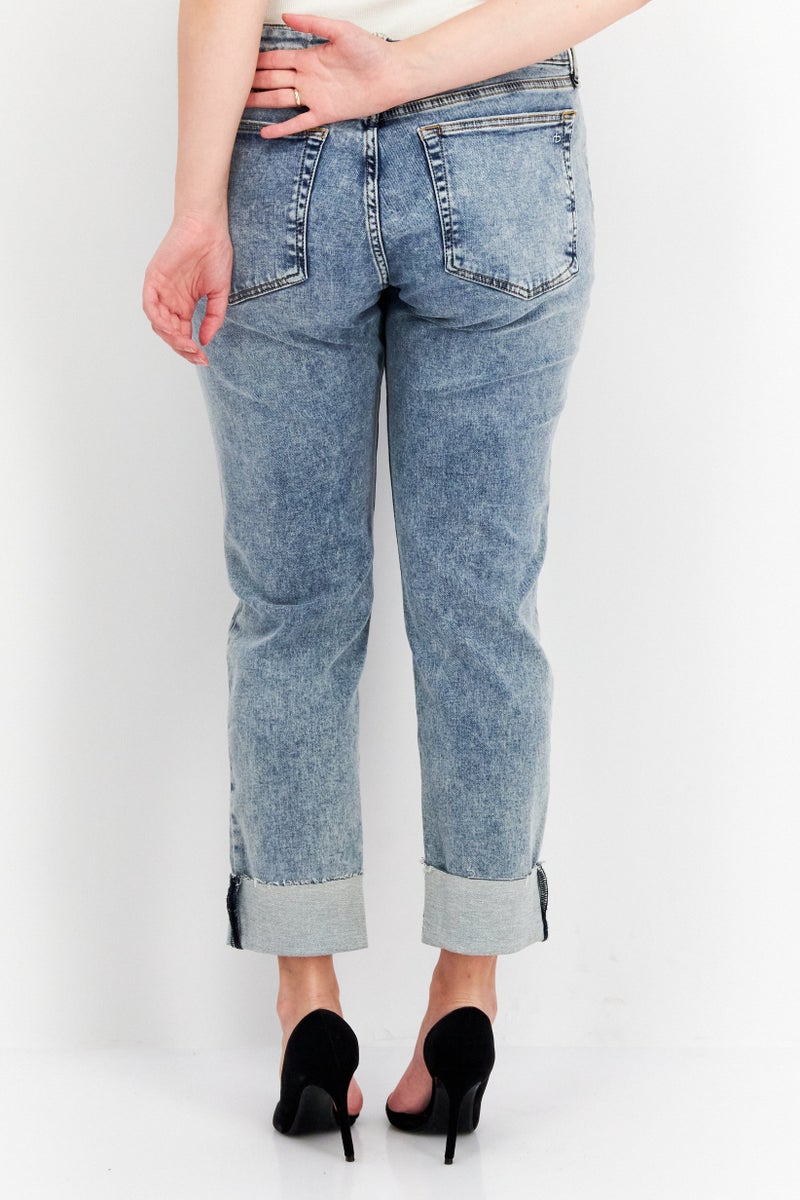 Rag & bone Women Regular Fit Wash Stretchable Denim, Blue - Image 3