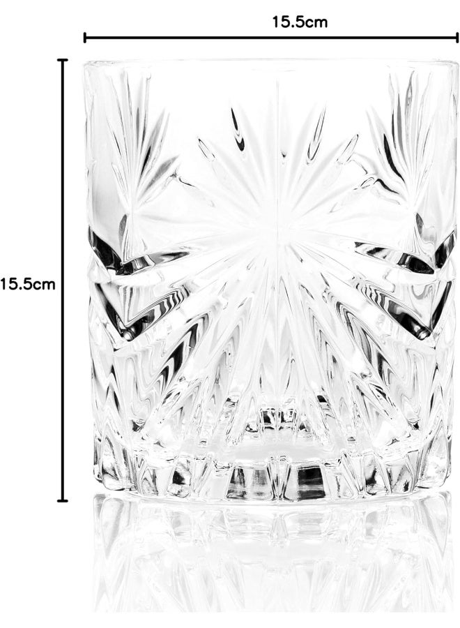 RCR Oasis Crystal Short Whisky Water Tumblers Glasses, 11oz, Set of 6