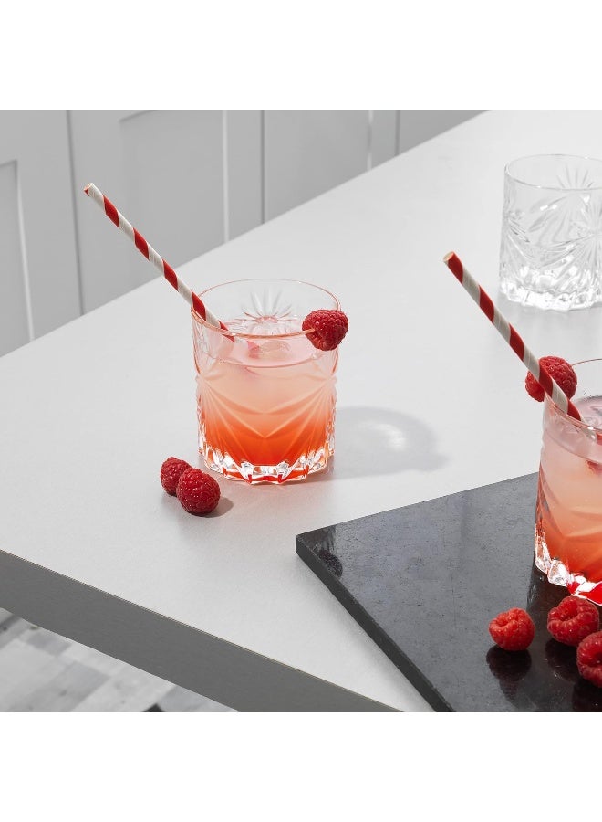 RCR Oasis Crystal Short Whisky Water Tumblers Glasses, 11oz, Set of 6