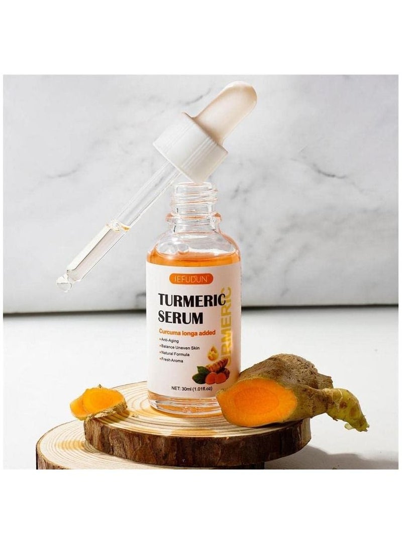 Sefudun - Turmeric Dark Spot Corrector Serum Anti Aging Face Repair Serum Natural Turmeric Bright Skin Dark Spot Skin Care Moisturizing Repair Serum Turmeric Oil for Face for Men & Women 30ml - Image 1