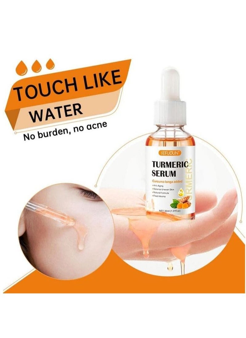 Sefudun - Turmeric Dark Spot Corrector Serum Anti Aging Face Repair Serum Natural Turmeric Bright Skin Dark Spot Skin Care Moisturizing Repair Serum Turmeric Oil for Face for Men & Women 30ml - Image 1