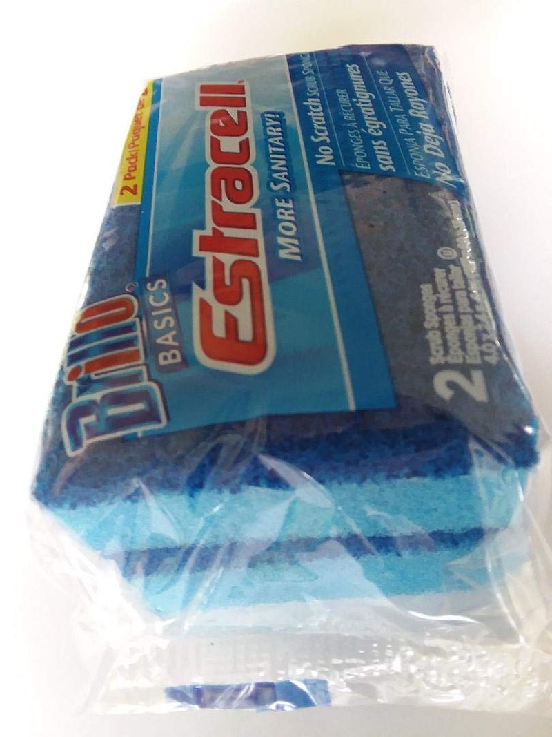 Brillo, Basics Estracell No Scratch Scrub Sponges, 2 Count - Image 2