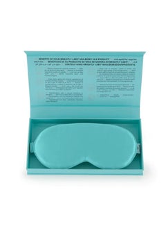 BRIGHTLY LABS Pure Mulberry Silk Contour Eye Mask, Ultimate Sleeping Aid For Full Night'S Sleep, Super Soft Comfortable Sleep Mask, Elastic Strap, 22 Momme, Infused With Silver Ions, Aqua Colour  - Image 4