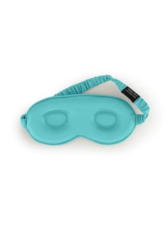 BRIGHTLY LABS Pure Mulberry Silk Contour Eye Mask, Ultimate Sleeping Aid For Full Night'S Sleep, Super Soft Comfortable Sleep Mask, Elastic Strap, 22 Momme, Infused With Silver Ions, Aqua Colour  - Image 2