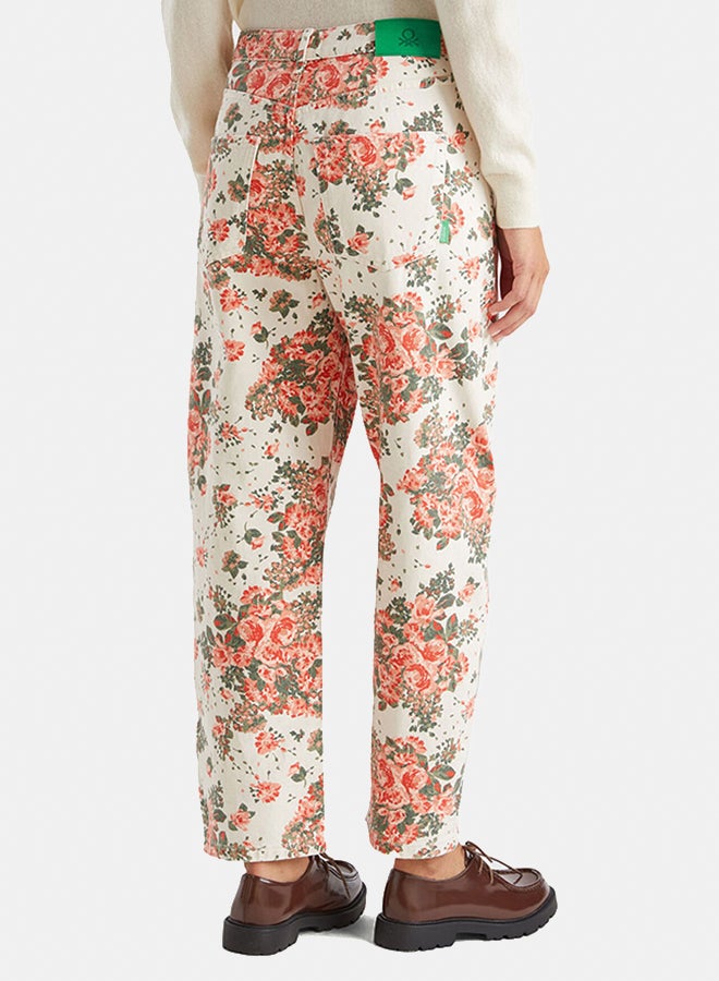 Benetton Balloon Fit Floral Pants - Image 2