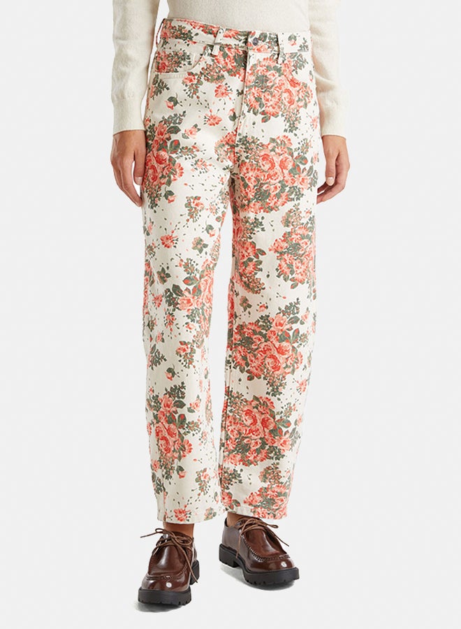 Benetton Balloon Fit Floral Pants - Image 4