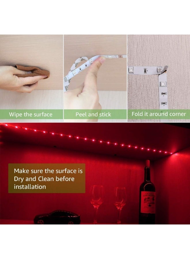 طلال شريط إضاءة LED بطول 5 أمتار، شريط إضاءة LED متعدد الألوان RGB، شريط إضاءة LED متعدد الألوان بـ 16 لونًا مع جهاز تحكم عن بعد، طقم إضاءة LED مرن ذاتي اللصق للمنزل والمطبخ وغرفة النوم وإضاءة خلفية التلفزيون والحانات والحفلات والاستخدامات الزخرفية - Image 3