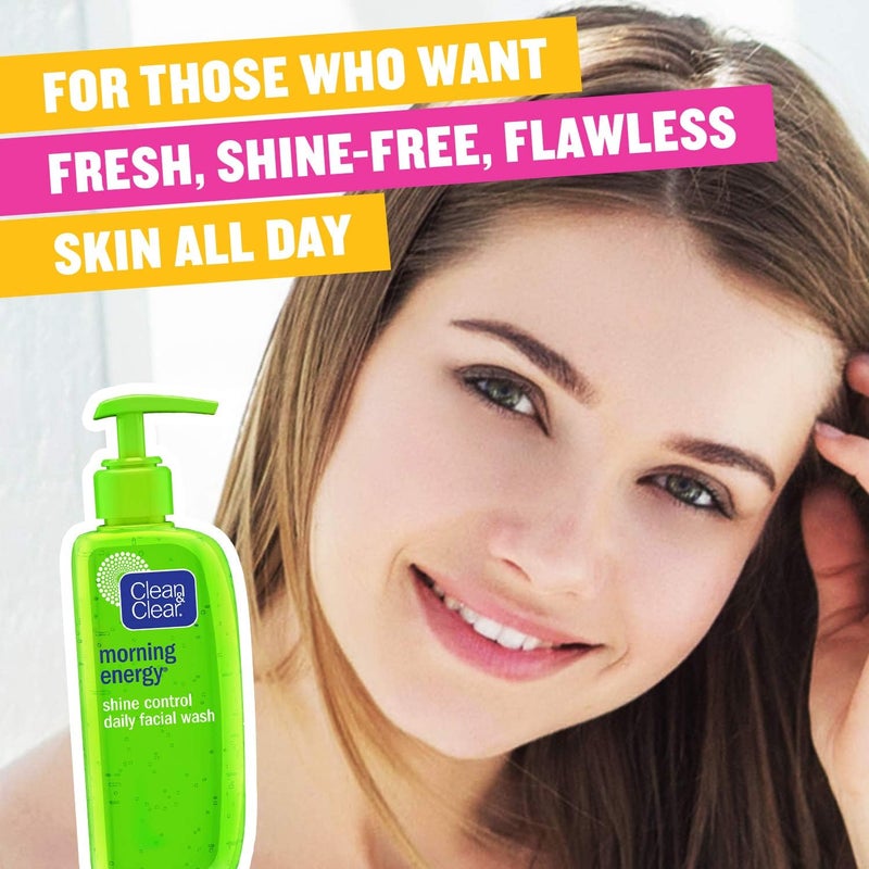 Clean & Clear Daily Facial Wash Morning Energy Shine Control, Enriched with lemongrass and fruit extracts, keeps skin awake, fresh and shine free, 150ml - Image 2