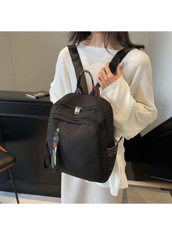 2025 Niche Women's Backpack Korean Style All-match Women's Bag Casual OxFord Cloth Large Capacity Travel Backpack-Color:Beige  - Image 3