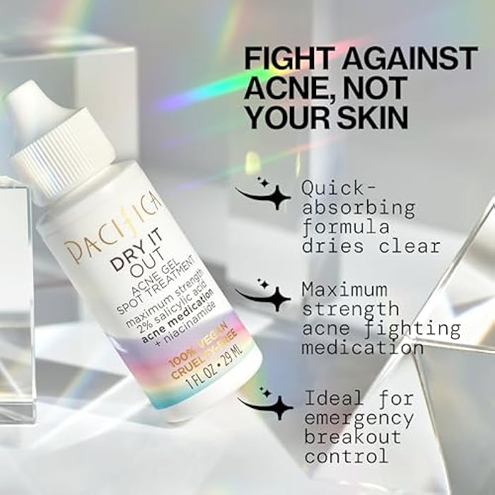Pacifica Acne Spot Treatment & Pimple Cream – Dry It Out Gel with 2% Salicylic Acid, Witch Hazel, Niacinamide – Dries Blemishes Overnight, Fights Breakouts & Redness, For Teens & Adults, Vegan Clean - Image 3
