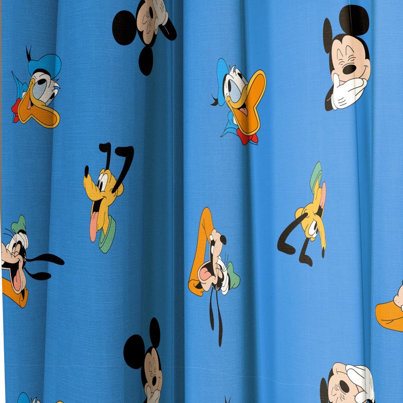 Jay Franco Window Curtains for Kids Bedroom 4-Piece Drape Set with 2 Tiebacks  Blue - Mickey Mouse  42"" W x 63"" L (Pack of 2) - Image 5