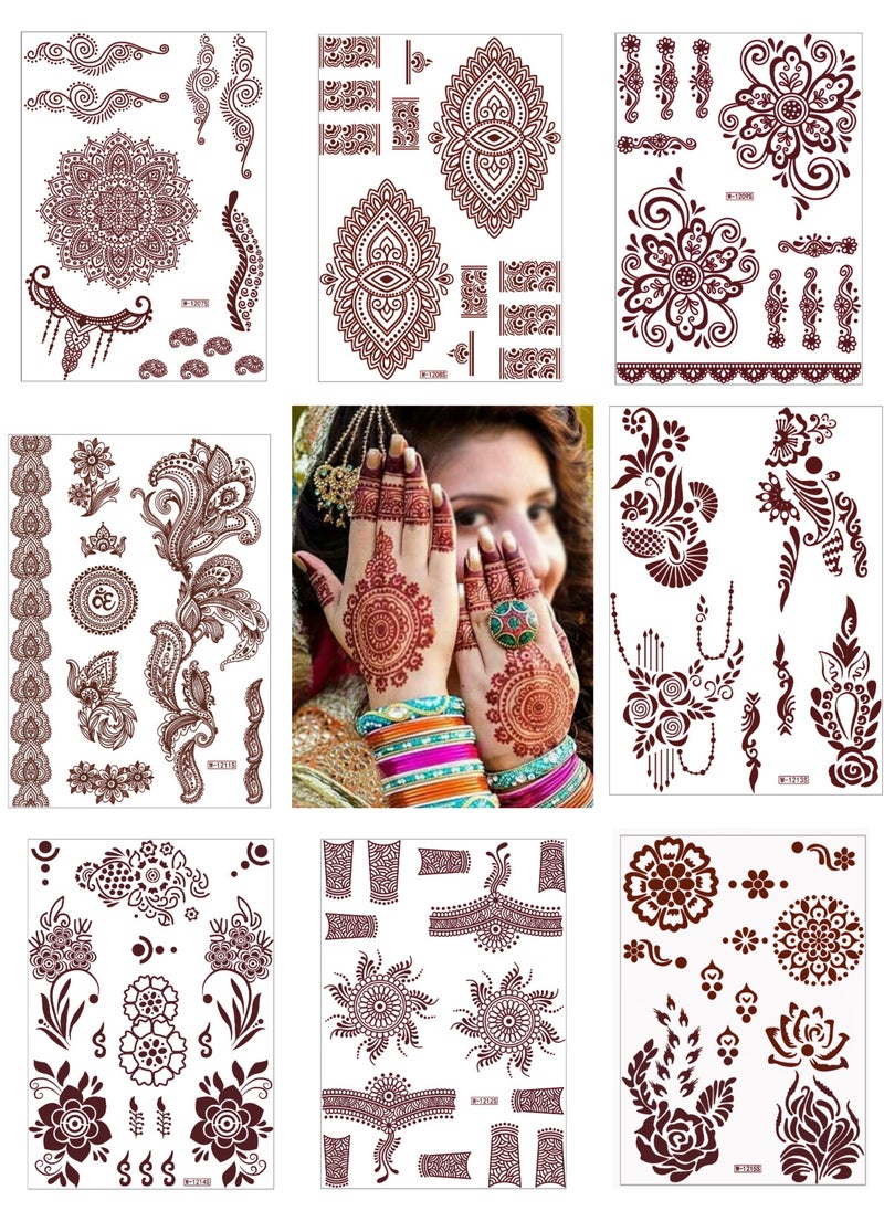 24 Sheets of Brownish Red Henna Tattoo Stickers  Multi-Designs Mehndi Waterproof New Henna Ramadan Eid Gift - pzsku/Z5CAE4CE698E61F2FCE56Z/45/_/1724073598/df375265-4d8e-42b4-8c77-dbcdb776c5ed