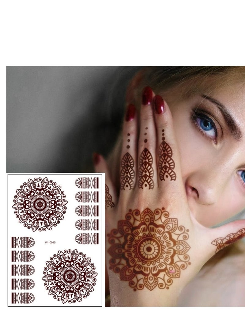 24 Sheets of Brownish Red Henna Tattoo Stickers  Multi-Designs Mehndi Waterproof New Henna Ramadan Eid Gift - pzsku/Z5CAE4CE698E61F2FCE56Z/45/_/1724074753/e26af448-831a-4373-bb25-b94a0af5ba1f