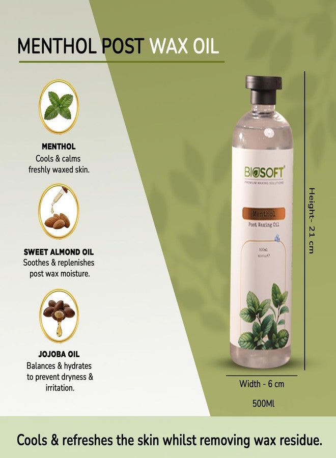 Biosoft Menthol Post-Wax Oil | After-Waxing Residue Removal Oil | Menthol Infused Cooling & Antiseptic Formula | Soothes Irritation, Redness & Hot Sensation After Wax | Skin Calming Oil |All Skin Types - Image 2