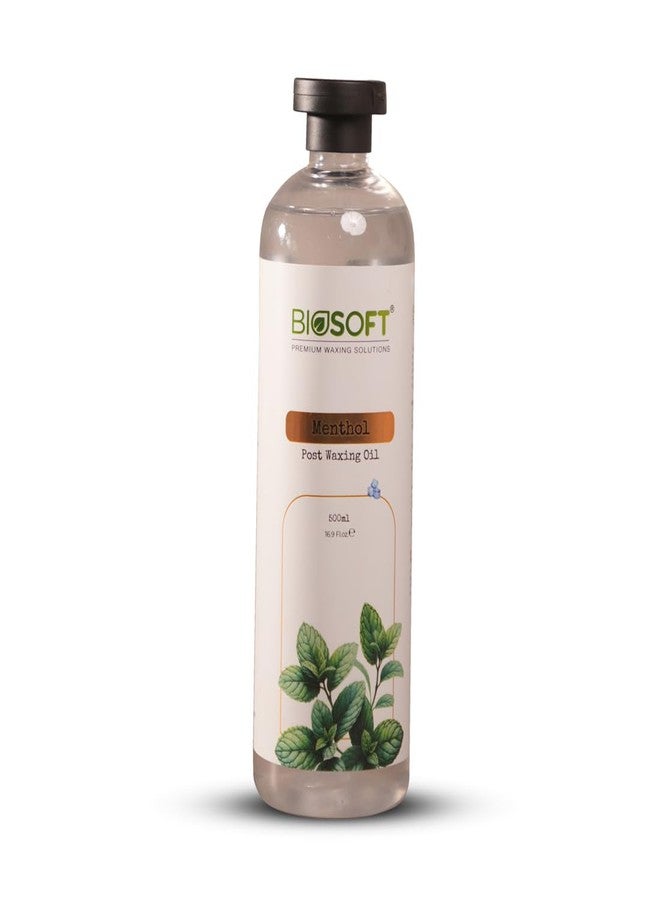 Biosoft Menthol Post-Wax Oil | After-Waxing Residue Removal Oil | Menthol Infused Cooling & Antiseptic Formula | Soothes Irritation, Redness & Hot Sensation After Wax | Skin Calming Oil |All Skin Types - Image 1