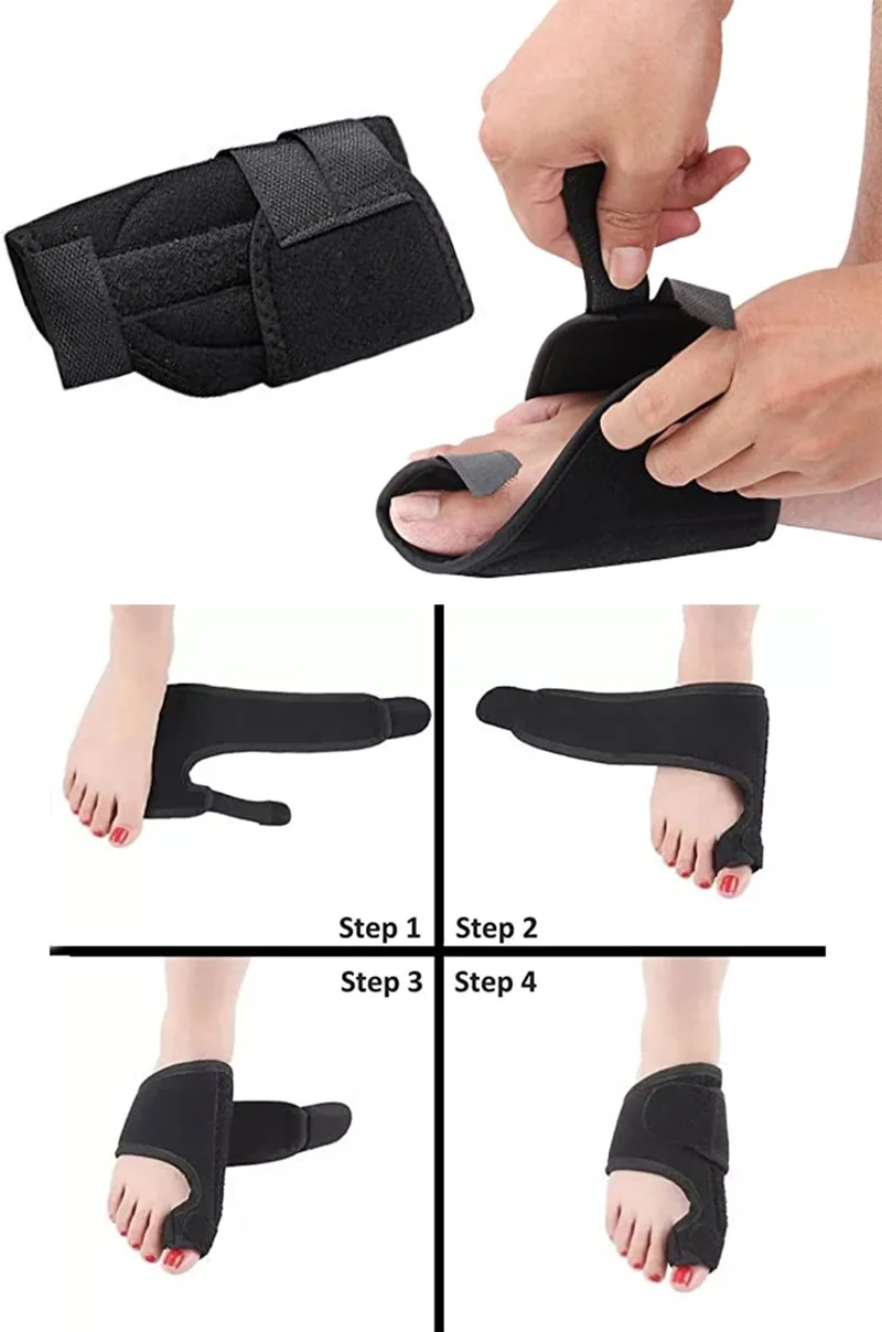 Minufco Big Toe Bone Protrusion Bunion Corrector Hallux Vallgus Foot Health Splint 1 Pair