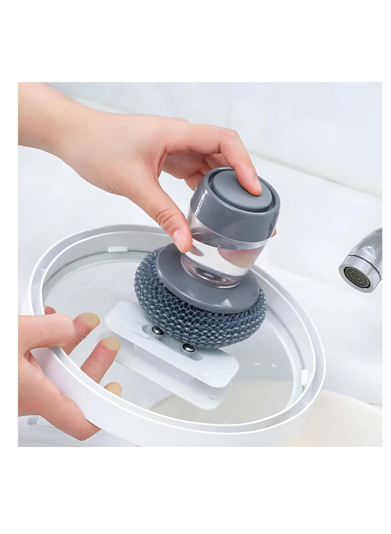 فرشاة صابون يدوية واحدة، فرشاة غسيل أطباق، فرشاة تنظيف بمقبض لتنظيف الأطباق والأواني والمقالي والأحواض. - Image 2