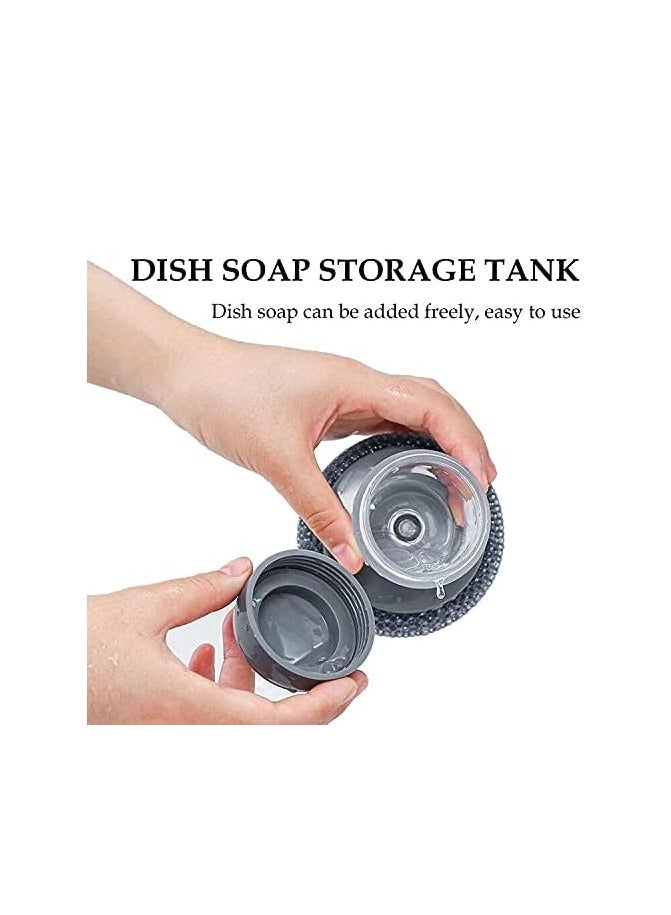 فرشاة صابون يدوية واحدة، فرشاة غسيل أطباق، فرشاة تنظيف بمقبض لتنظيف الأطباق والأواني والمقالي والأحواض. - Image 3