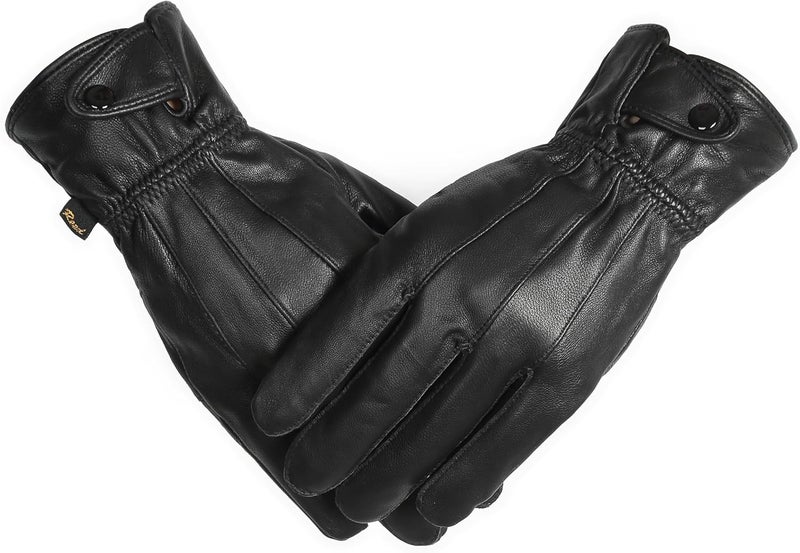 Reed Men's Genuine Leather Warm Lined Driving Gloves - Touchscreen Compatible - Image 2