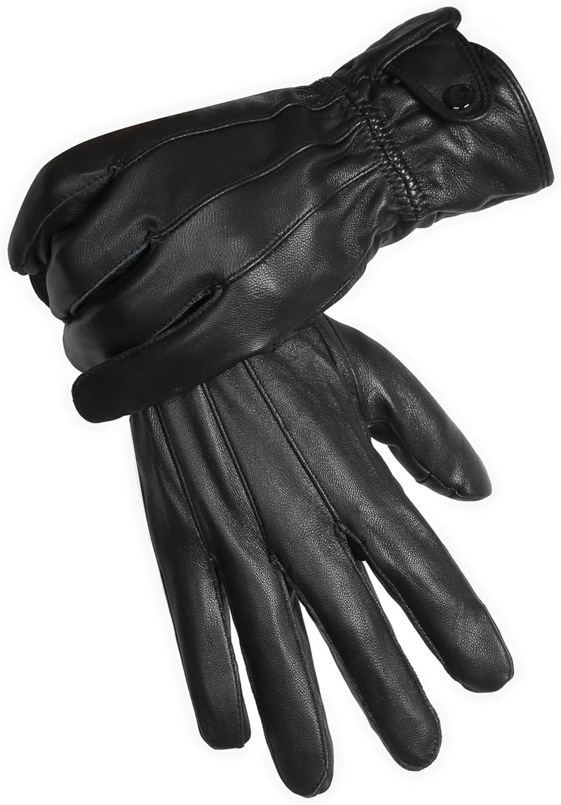 Reed Men's Genuine Leather Warm Lined Driving Gloves - Touchscreen Compatible - Image 4